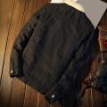 【Alien Alien】 Super Soft Popular Lapel Buttons Jean Jacket Winter Men Jean Outerwear Solid Color for Office. 