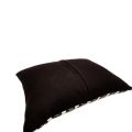 Fiber Cushion with Cover, Black, (9"x12"), Set of 5. 