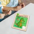 Number Slide Shapes Matching Game Cartoon Animal Jigsaw Puzzle for Baby Kids. 