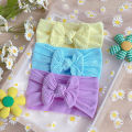 3Pcs/Set Cute Bowknot Baby Headband Soft Nylon Elastic Newborn Infant Hairband Solid Color Girls Hair Band Baby Hair Accessories. 