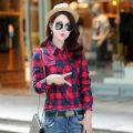 2021 New Fashion Women Plaid Shirt Flannel Long Sleeve Casual Women Blouses Shirt Ladies Cotton Blusas Tops Blouse.
