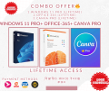 COMBO Windows 11 Pro key, Microsoft Office 365 5 Device Account and Canva pro Account All are lifetime Validity. 100% Genuine [Email Delivery instant]. 