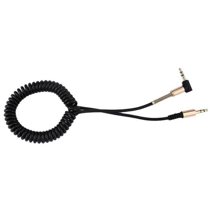 3.5mm Audio Aux Cable Jack 3.5 Jack Gold plated 90 degree Angle Audio Cable 3.5mm Male to Male for Car for iphone Black