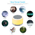 Physical Therapy Equipments Portable Sleep Fan Sound Machine White Noise Machine with RGB Night Light For Baby. 