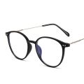 Korean Version Fashion Round Frames Anti Blue Light Computer Glasses/ Transparent Lens Metal Frame Ultralight Myopia Eyeglasses. 