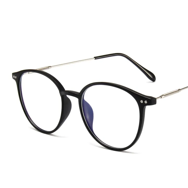 Korean%20Version%20Fashion%20Round%20Frames%20Anti%20Blue%20Light%20Computer%20Glasses/%20Transparent%20Lens%20Metal%20Frame%20Ultralight%20Myopia%20Eyeglasses%20-%20Image%202