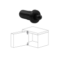 Spring Center Shaft Connector Door Pin Partition Pin Black Plastic Iron Core Telescopic Upper and Lower Door Shafts. 