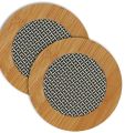 Round Shape(S size)Bamboo Wooden Coaster Heat Table Pad, Pot Holder, Dining Table, Hot Utensils, Bowl, Tea Cup, Glass, for Office and Home. 