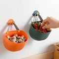 Kitchen Onion Ginger Garlic Storage Basket Wall-mounted Storage Box Small Hanging Basket Rack. 