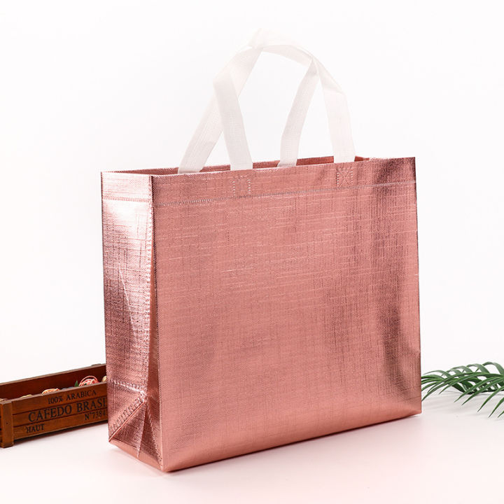 Amazon%20Currency%20Rose%20Gold%20Laser%20Bag%20Spot%20Hot%20Pressed%20Color%20Printing%20Laser%20Aluminized%20Film%20Clothing%20Shopping%20Non%20Woven%20Bag%20-%20Image%203