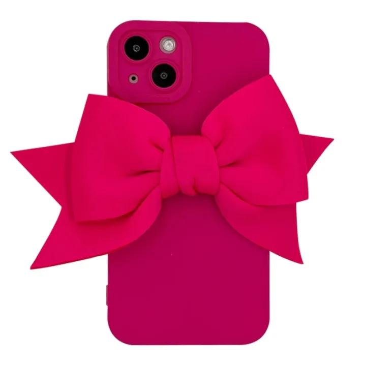Fluorescence%20Matte%20Silicone%20Phone%20Case%20For%20iphone%2015%2014%2012%2013%20Pro%20Max%2011%20X%20XR%207%20Plus%20SE%20Cute%203D%20Bow%20Soft%20camera%20protective%20Cover%20Sarcasmsm%20-%20Image%206