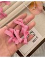 8pcs Fashion Girls Small Butterfly Pink Ribbon Hair Clip for Hair Styling Accessories. 
