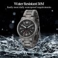 BERNY Titanium Men Watch Lightweight Sapphire Glass Super Luminous 5Bar Outdoor Casual Sport Field Quartz Pilot Wristwatch.