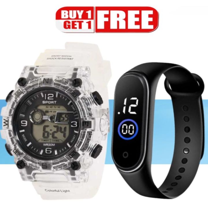 Buy 1 Get 1 , Digital Sports Watch with Touch Led Wrist Watch For Men ...