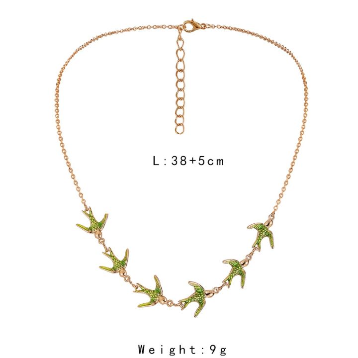 Forest%20Department%20Small%20Fresh%20Drip%20Oil%20Little%20Bird%20Clavicle%20Chain%20Sweet%20and%20Cute%20Little%20Swallow%20Necklace%20Creative%20Pastoral%20Style%20Necklace%20Wholesale%20-%20Image%204