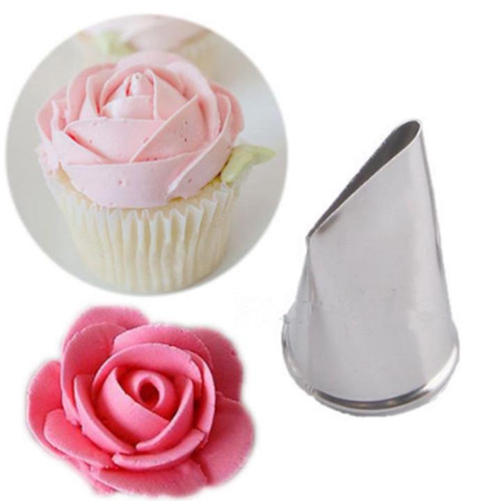 Single piece Stainless Steel Rose Flower Design Piping Nozzle For Cake Decoration (Model: Rose Flower)