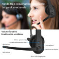 Tebe Bluetooth 5.0 Office Headphones Noice Reduction Wireless Mono Headset with Microphone For Driver Call Center Skype Office. 