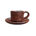 Handmade Clay Tea Cup & Saucer Set in Elegant – Traditional Matir Pottery, Organic and Eco-Friendly – Perfect for Tea, Coffee & Gifting,Tea Cup. 