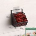 Kitchen Storage Onion Ginger Garlic Storage Rack Condiments Spice Wall Mounted Kitchen Shelf Punch-Free Vegetable Fruit Drain Basket Household. 