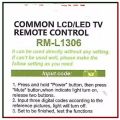 RM-L1306 All-in-One Universal TV Remote Control Replacement for All China Brand LED LCD Smart TV by Power Flash. 