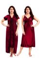 Experience Comfort and Elegance with a High-Quality Silk Cotton Two-Piece Night Dress for Women, Perfect for Nighttime Relaxation.. 