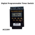 Digital Timer Switch, Weekly Programmable LCD Power Timer, Microcomputer Timer Switch Automatic ON/OFF Switch, Manual / Automatic Control for (AC220V). 