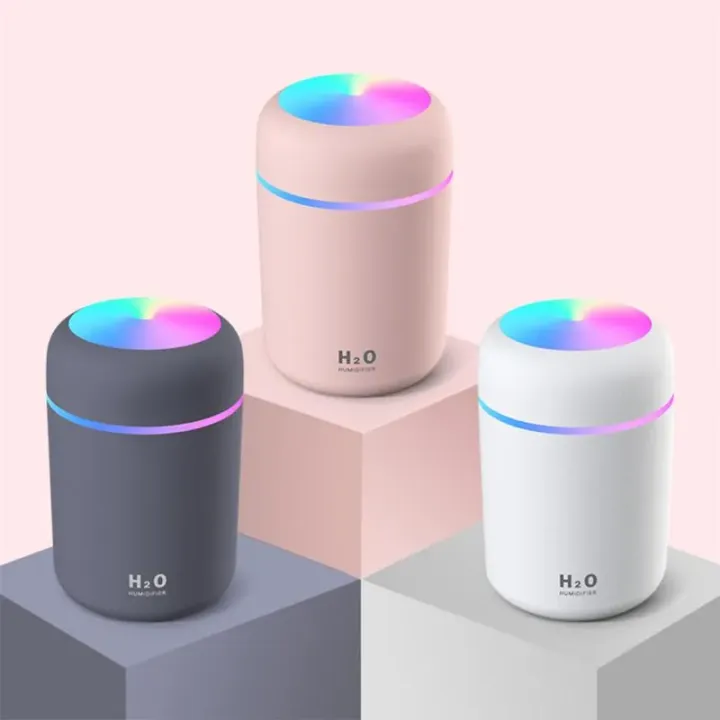 Air Humidifier USB Mini Portable Aroma Essential Oil Diffuser Perfume Sprayer Purifier Atomizer LED Light for Home Car.