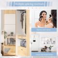 4Pcs Acrylic Mirror Wall Stickers Thicken-2mm Mirror Sheeting Decor Self-adhesive DIY Wall Sticker for Wardrobe Bathroom Home.