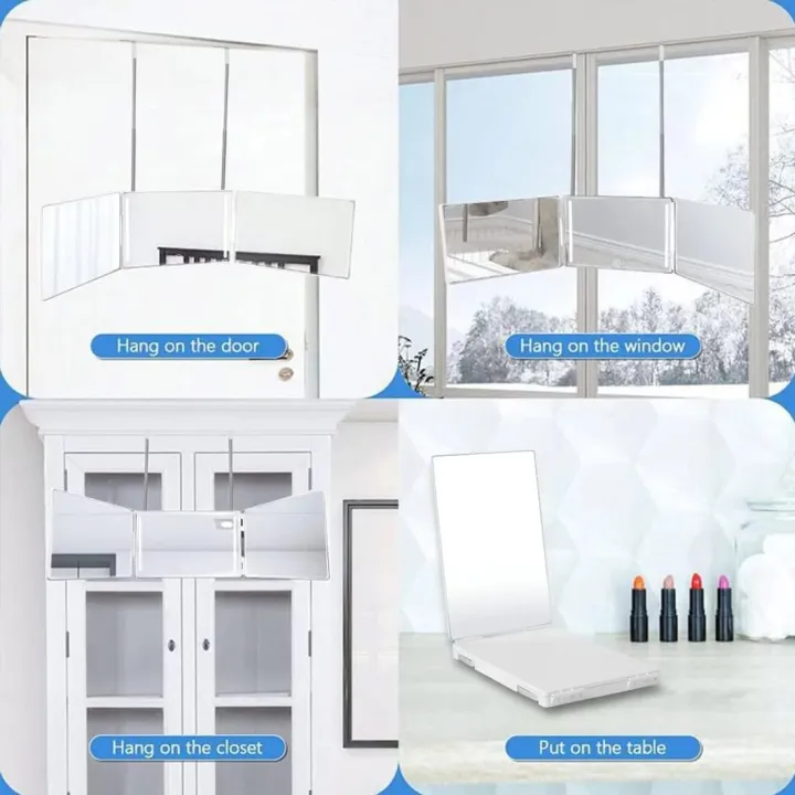 3%20Way%20Mirror%20for%20Self%20Hair%20Cutting%20360%C2%B0%20Mirror%20with%20LED%20Lights,%20Trifold%20Self%20Haircut%20Mirror%20Rechargeable%20with%20Height%20Adjustable%20-%20Image%205