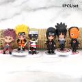 6 Pcs Naruto Doll Kawaii Action Figure Anime Figure Anime Naruto Sasuke Holiday Gift Children's Gifts.