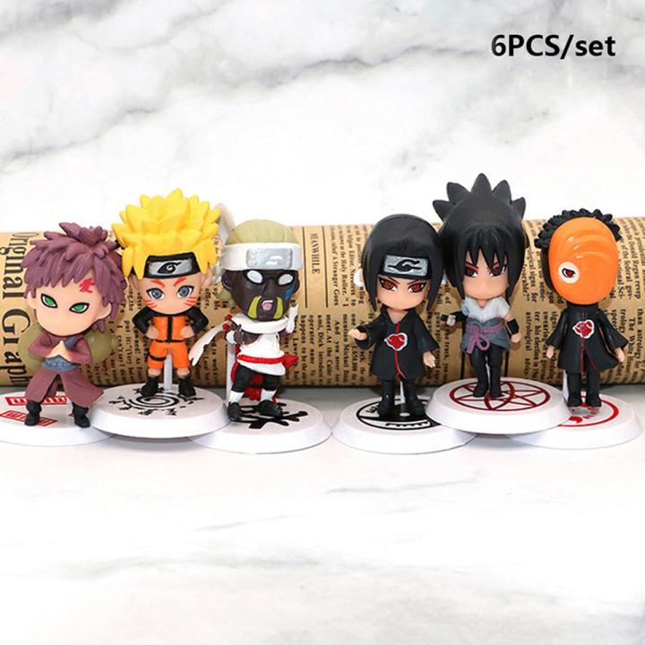6 Pcs Naruto Doll Kawaii Action Figure Anime Figure Anime Naruto Sasuke Holiday Gift Children's Gifts