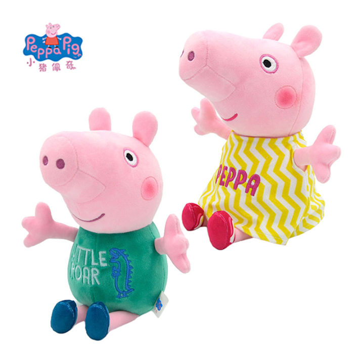 Peppa Pig Family Dolls Lettering Embroidery George 30cm Plush Stuffed Toys PP Cotton Children Birthday Christmas Gifts Toys