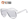 Large-frame one-piece cut-out design sunglasses European and American fashion personality sunglasses Cross-border sunglasses 3908. 