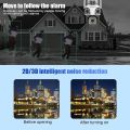 15MP 8K WiFi Camera Three Lens Screens 4X Zoom Auto Tracking Outdoor PTZ Video Camera Security Protection 360° View Surveillance.