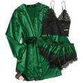 Pajamas for Women Pijama 5 Pieces Set Sexy Ladies Pyjama Sleepwear Women Pajama Sets Sleep Lounge with ChPads Homewear.