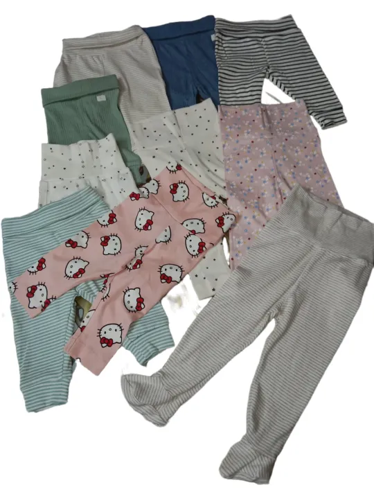 4%20pcs%20Diaper%20trouser%20100%25%20Cotton%20pajama%20pant%20for%20newborn%20to%209%20months%20baby%20-%20Image%205