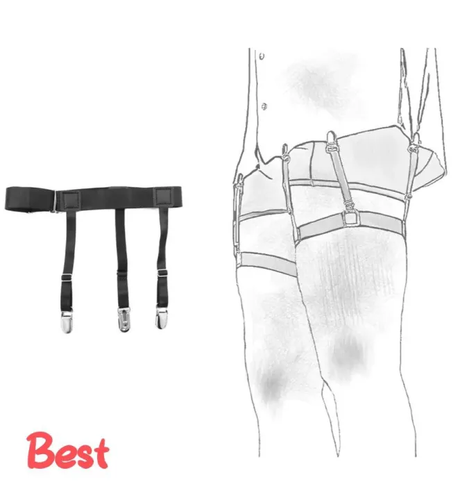 two%20piecs%20men%20elastic%20great%20belt%20Sock%20shirt%20stay%20holder%20-%20Image%203