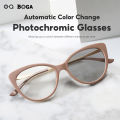 OQ BOGA 12 Styles Unisex Fashion Photochromic Anti UV Sunglasses Proof Blue Light Proof Radiation Cat Eye Frame Computer Glasses. 