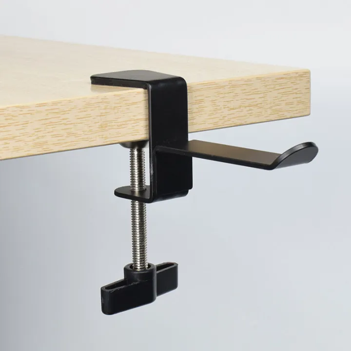 DAMILE%20H-006%20Metal%20Desk%20Clip%20Headphone%20Holder%20Over-ear-Headset%20Display%20Stand%20Universal%20Hanger%20Headphones%20Holder%20Durable%20Stand%20Space-saving%20Spin%20Type%20-%20Image%207