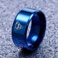 Trendsetter -Stainless Steel Rings For Men Fashion Round Finger Ring Mens Jewelry Wedding Party Rings Man Hand Decoration(Superman)- Inventive Choice.