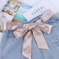 Girl Wide Waist Fabric Belt Women Ladies Silk Scarf Solid Ribbon Knot Rope Dress Stylish Gift GJCUTE. 