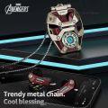 Marvel Genuine Wireless Bluetooth Earbuds Cool Iron Man RGB Ambience Light Mecha-shaped Headset High Quality Zinc Alloy MR28. 