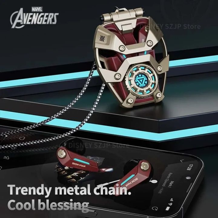 Marvel%20Genuine%20Wireless%20Bluetooth%20Earbuds%20Cool%20Iron%20Man%20RGB%20Ambience%20Light%20Mecha-shaped%20Headset%20High%20Quality%20Zinc%20Alloy%20MR28%20-%20Image%202