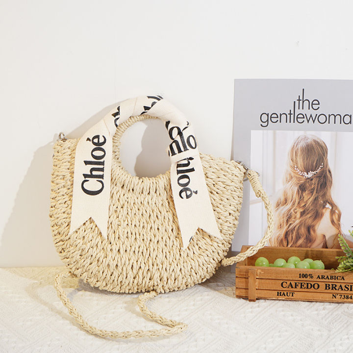 Alphabet%20silk%20scarf%20handpiece%20straw%20bag%20versatile%20semicircle%20weave%20women's%20bag%20women's%20seaside%20row%20vacation%20photo%20cross-body%20beach%20bag%20-%20Image%202