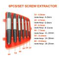 6Pcs/Set crew Extractor errated Thread quare Head Broken Damaged crew Bolt Remover Tools. 