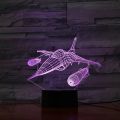 【Cathery Baby Store】Usb 3d Led Night Light Fighting Falco Plane Warcraft Model Illusion Fighter Decorative Lights Warplane Lamp.