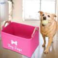 Pet Toy Organizer Box Rectangular Cat Toy Box 14.96 x 9.84 x 7.09Inches. Pink. 
