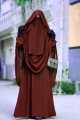 Dubai Cherry Marhaba Gown Borka (Borka With Matching Hijab And Nikab) Trendy Abaya Outerwear Abaya borkha For Women Designs Irani Burqa For Women Regular Use Outfit Borkha Stylish Party Borqa Hizab Fashion Collection Fashionable khimar Lycra Bokra\. 