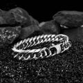 Athleisure - Avant Grade - Superb Quality - Silver Stainless Steel Bracelet for Men - Trend and Needful - Understated Sophistication. 