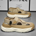 Sandals for Men Summer Cave Casual New Baotou Sports Shoes Men's Water Proof Sandals for Male Beach Shoes Platform Sandals 슬리퍼44. 
